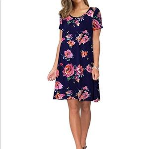 Casual floral t-shirt dress Amazon